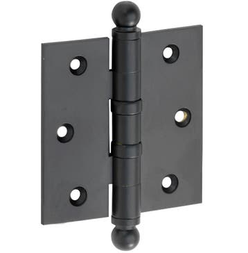 Kogellagerscharnier 89x89 rechte hoek bol mat zwart, Verzenden, Nieuw