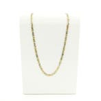 Bicolor gouden marineschakel ketting; Heren, Ophalen of Verzenden, Gebruikt, Overige kleuren, Goud