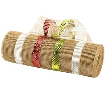 Decomesh metallic multi-stripes 04 26 cm rol 9 meter voor, Ophalen of Verzenden, Nieuw