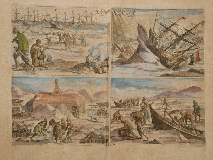 Nova Zembla - Rusland; Jean Le Clerc - Nova Zembla - 1730, Boeken, Atlassen en Landkaarten