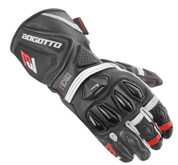 Bogotto Monza Geperforeerde Zwart Rood Wit Handschoenen, Handschoenen, Nieuw met kaartje, Bogotto, Heren