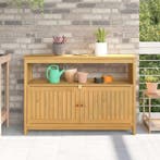 vidaXL Tuin Console Tafel met opslag Licht acacia 110 x 35 x, Tuin en Terras, Tuintafels, Verzenden, Nieuw