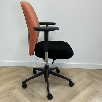 Vitra T-chair design bureaustoel, oranje - zwart, Gebruikt, Zwart, Ophalen of Verzenden, Bureaustoel