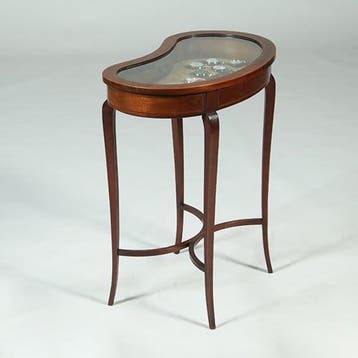 Victoriaans niervormig juwelentafeltje mahoniehout ca 1875, Antiek en Kunst, Antiek | Meubels | Tafels, Ophalen of Verzenden
