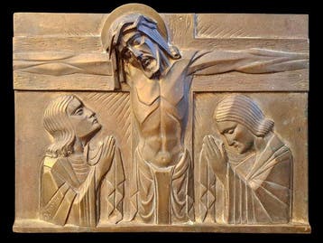 Sylvain Norga - Wand Paneel - Jezus Kruisiging - 36 cm - 3,7