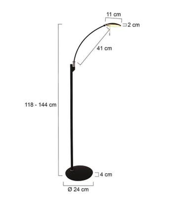Steinhauer vloerlamp Zenith LED 7862ZW Buitenbeentje, Ophalen, Overige materialen, 100 tot 150 cm, Zo goed als nieuw