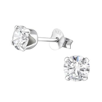 Fako Bijoux - Oorbellen - 925 Zilver - Zirkonia - 5x5mm -, Verzenden, Nieuw