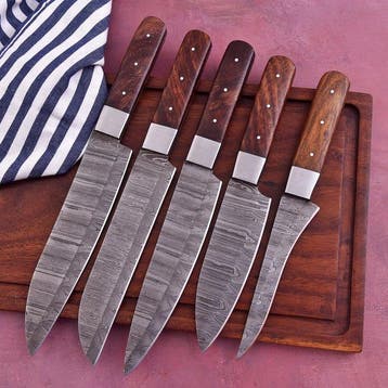 Keukenmes - Chefs knife - Gevouwen staal, hout - Noord