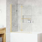 vidaXL Douche Omhulsel Goud 120 x 140 cm ESG-glas en, Verzenden, Nieuw