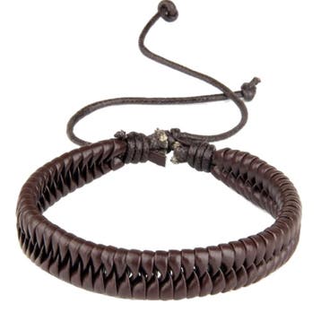 Fako Bijoux - Armband - Leder - Snake - Bruin, Verzenden, Nieuw