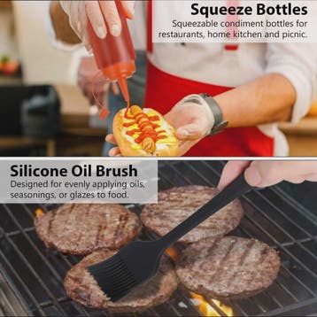 Complete BBQ Grill Accessoires Set met Burger Press & Spatel, Tuin en Terras, Verzenden, Nieuw
