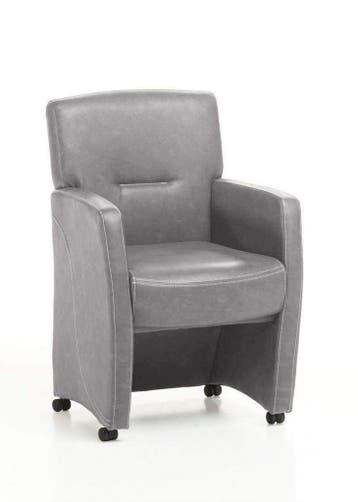Eetkamerstoel Cindy - eetkamerstoelen - Zilver, Nieuw, Stof