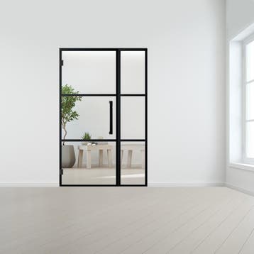 Steel look deur met zijlicht zonder kozijn, Doe-het-zelf en Verbouw, Deuren en Horren, Ophalen of Verzenden, Nieuw