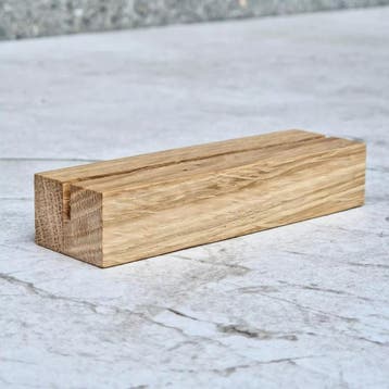 HOCHO Eikenhouten Kaartenhouder 100x30x20 mm – Robuust en., Ophalen of Verzenden, Nieuw