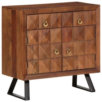 vidaXL Ladekast 70x35x70 cm massief acaciahout honingbruin, Verzenden, Nieuw, Overige houtsoorten