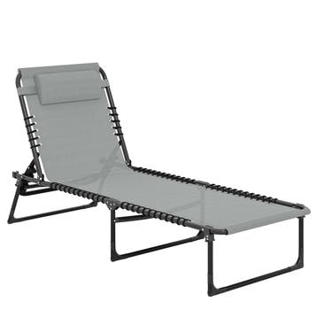 Zonneligstoel, Inklapbaar, Ademende Hoes, Metalen Frame, 189, Tuin en Terras, Verzenden, Nieuw