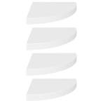 Zwevende Hoekplanken MDF Wit 4 st | Tweedekansje OP=OP, Huis en Inrichting, Woonaccessoires | Wandplanken en Boekenplanken, Ophalen of Verzenden