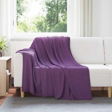 vidaXL Gooi Deken Paars 200 x 150 cm Fleece, Verzenden, Nieuw, Paars