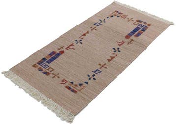 Kelim - Vloerkleed - 140 cm - 70 cm - Naturfarben, Huis en Inrichting, Stoffering | Tapijten en Kleden, Nieuw