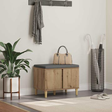 vidaXL Halbank Artisan Eik 60 x 38 x 46 cm, Verzenden, Nieuw