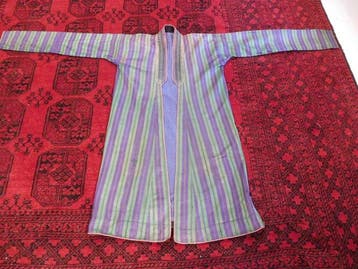 Vintage zgn. Karzai zijden chapan , - Chapan - Oezbekistan