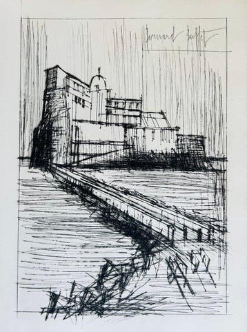 Bernard Buffet (1928-1999) - La Citadelle - Pointe-sèche