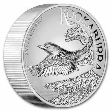 Kookaburra 5 oz 2026 Incused (500 oplage), Postzegels en Munten, Verzenden, Losse munt, Zilver