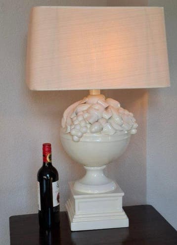 Tafellamp - Chaumette fruitmand lamp - Keramiek, Antiek en Kunst