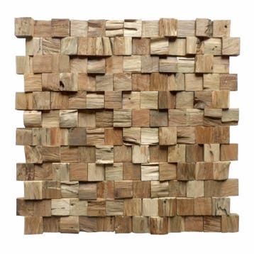 Mozaïek Hout Old Teak (P 09) 30X30 Cm (Prijs Per 1M²), Ophalen of Verzenden, Nieuw
