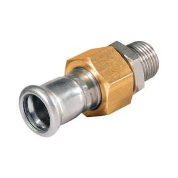Bonfix Pers RVS 3-delige koppeling R1/2x15, Doe-het-zelf en Verbouw, Buizen en Afvoer, Ophalen of Verzenden, Nieuw