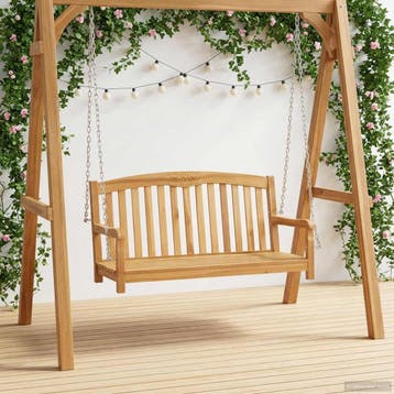 vidaXL Schommelbank Rose 114 x 61 x 61,5 cm Massief Teakhout, Verzenden, Nieuw