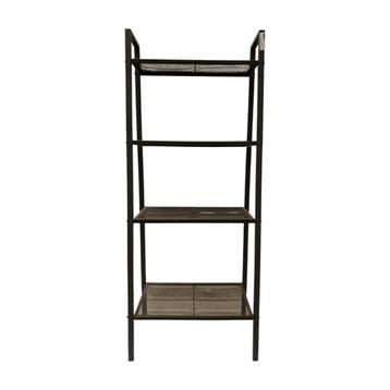 Boekenkast / opslagrek 62x35,5x148 cm zwart, metaal,, Ophalen of Verzenden, Gebruikt
