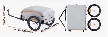Opvouwbare Fiets Cargo Trailer 45 kg met Waterdichte Hoes, Verzenden, Nieuw