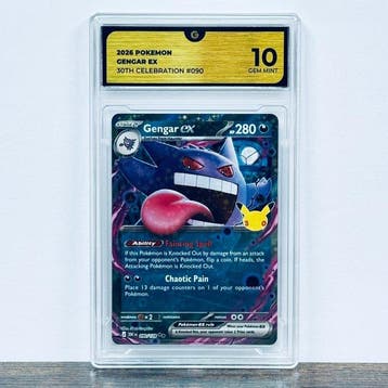 Pokémon Graded card - Gengar ex 090- 30th Anniversary –, Nieuw