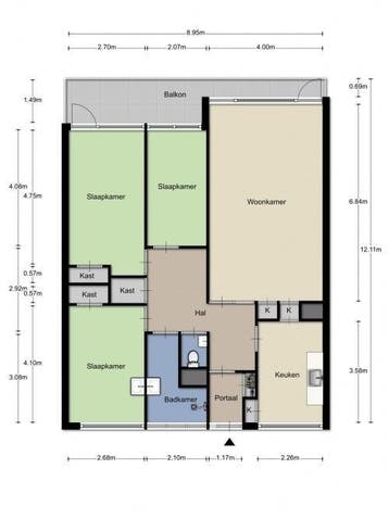Te Huur 4 Kamer Appartement Valkhofplein In Arnhem, Gelderland, Direct bij eigenaar, Appartement, Arnhem