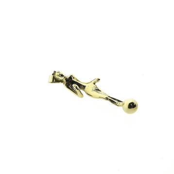 Gouden hanger van een voetballer (Hanger of bedel), Ophalen of Verzenden, Gebruikt, Goud, Overige merken