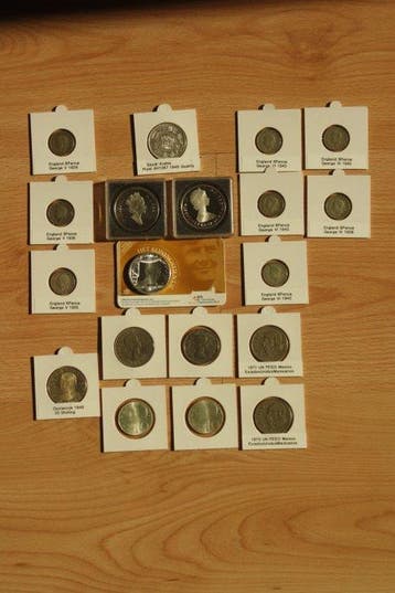 Wereld. Collection of coins incl. silver (Zonder