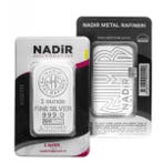 1 Troy Ounce - Zilver .999 - 1 oz Nadir 999 Fine Silver Bar, Postzegels en Munten, Edelmetalen en Baren