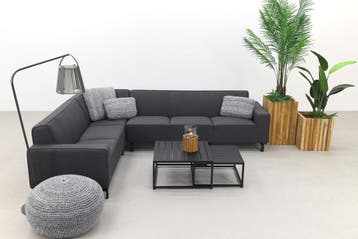 VDG Boavista/Royalty Sunbrella loungeset - Sooty - 5-delig, Verzenden, Nieuw, Overige materialen, Loungeset