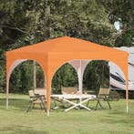 vidaXL Pop-up Feesttent 290 x 290 x 245 cm Oranje, Tuin en Terras, Verzenden, Nieuw