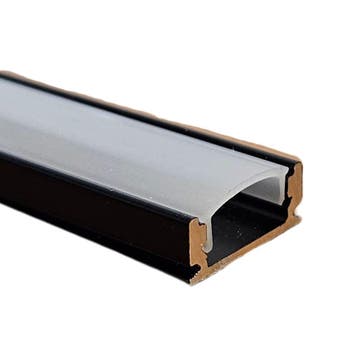 LED Strip Profiel Opbouw | 3 Meter uit één stuk | Zwart | 1, Ophalen of Verzenden, Nieuw