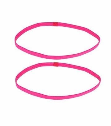 Haarband Sport 1cm - Elastiek - Anti-slip - Fuchsia roze -, Nieuw
