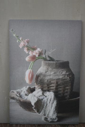 Decobord Leemmand met roze tulpen A4, Ophalen of Verzenden, Nieuw