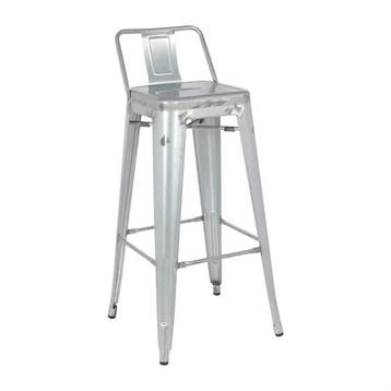 bistro hoge kruk van staal met rugleuning | (4 stuks) Pri..., Verzenden, Nieuw in verpakking