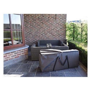 Tuinkussenhoes | Perel | 125 x 40 x 50 cm (PP, Grijs), Verzenden, Nieuw
