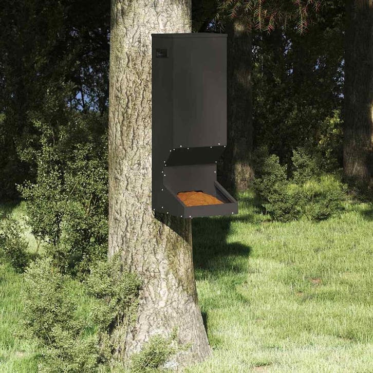 vidaXL Hertenvoerbak Zwart 28 x 30 x 80 cm Koudgewalst Staal, Dieren en Toebehoren, Overige Dieren-accessoires, Nieuw, Verzenden