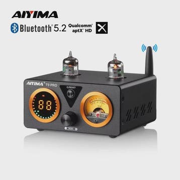 AIYIMA T9 PRO HiFi Bluetooth 5.2 Tube Versterker met VU Mete, Verzenden, Nieuw