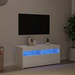 vidaXL Tv-meubel met LED-verlichting 90x35x40 cm wit, Verzenden, Nieuw, 50 tot 100 cm, Minder dan 100 cm