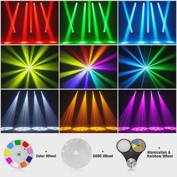 2x 200W Moving Head DJ Verlichting Set met Flightcase - Gobo, Verzenden, Nieuw