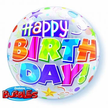 Helium ballon rond Happy Birthday - Folie Ballonnen, Verzenden, Nieuw